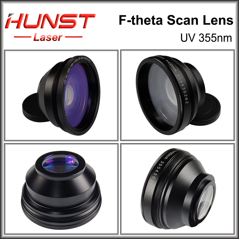 Hunst F-Theta 355nm UV Laser Scan Lente 70*70mm 110*110mm 175*175mm 200x200 300*300mm Espelho de campo para máquina de gravação a laser UV