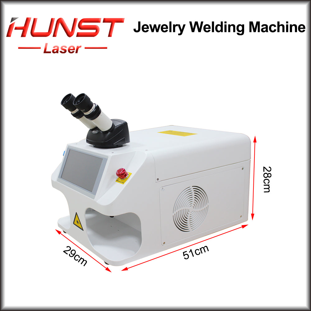 Hunst Jewelry Máquina de solda a laser 80W Mini soldador portátil de fibra a laser Ouro Prata Titânio Metal Anéis Colar