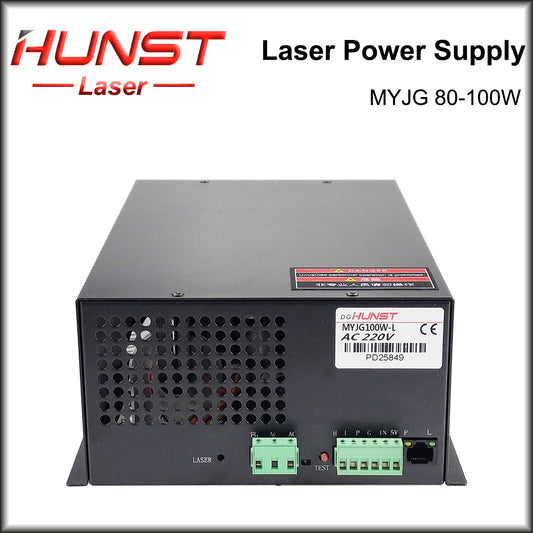 Hunst MYJG 80-100W CO2 Laser Power Supply 80~100W Laser Generator para Co2 Engraving Cutting Machine Glass Tube