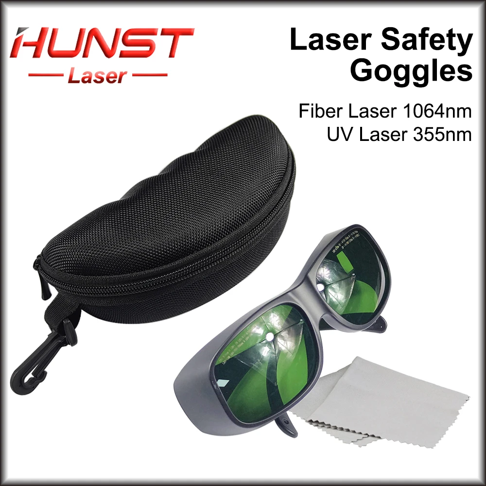 Hunst 1064nm UV355 Laser Óculos de Segurança Escudo Proteção Óculos 180-420nm 750nm-1100nm Para YAG Fibra Lase