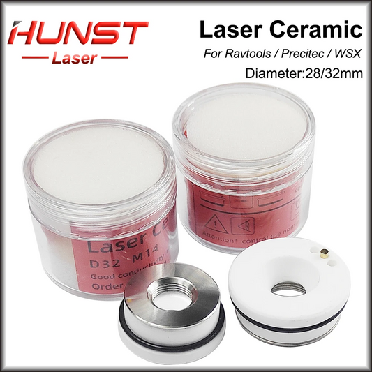 Hunst Laser Cerâmico Anel Laser Bico Suporte 28/32mm Para Raytools Wsx Precitec Hsg Hans Dne 