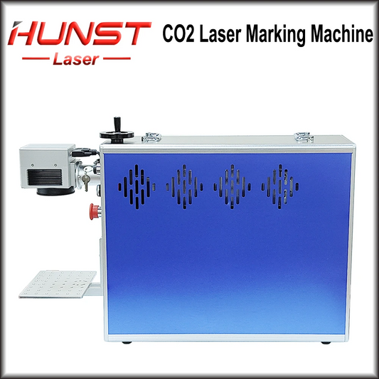 Máquina de marcação a laser Hunst Co2 40W Tubo de metal 100~150mm Área de trabalho, para material não metálico, couro e madeira 