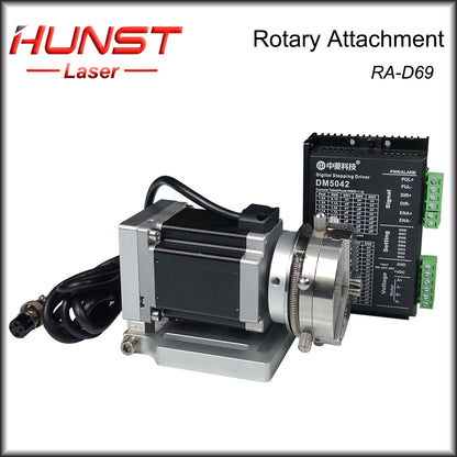 Hunst D69 CNC Router Máquina de marcação a laser Mandril de eixo rotativo para anel Pulseira Jóias Gravação Auto Lock Acessório rotativo