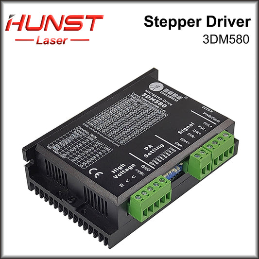 HUNST 3DM580 Driver de motor de passo 3 fases Leadshine Servo Driver 40 VDC Entrada Máx. 8A para máquina de corte e gravação a laser de CO2
