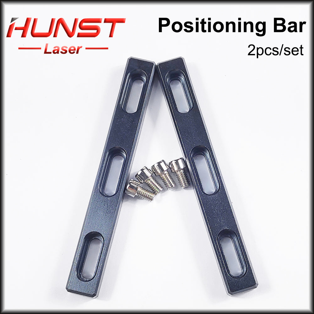 Barra de posicionamento de mesa de trabalho HUNST 2 peças 130 * 16 mm de diâmetro 6 mm + 4 peças de parafuso de posicionamento para máquina de marcação a laser de fibra e CO2 e UV DIY