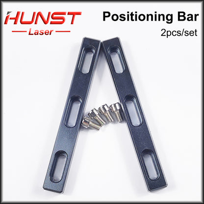 Barra de posicionamento de mesa de trabalho HUNST 2 peças 130 * 16 mm de diâmetro 6 mm + 4 peças de parafuso de posicionamento para máquina de marcação a laser de fibra e CO2 e UV DIY