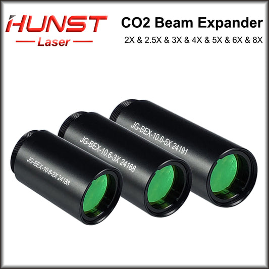 Hunst CO2 10600nm Expansor de feixe de laser 2X 2,5X 3X 4X Taxa de expansão M22*0,75 Óptica de lente para máquina de marcação a laser de CO2 
