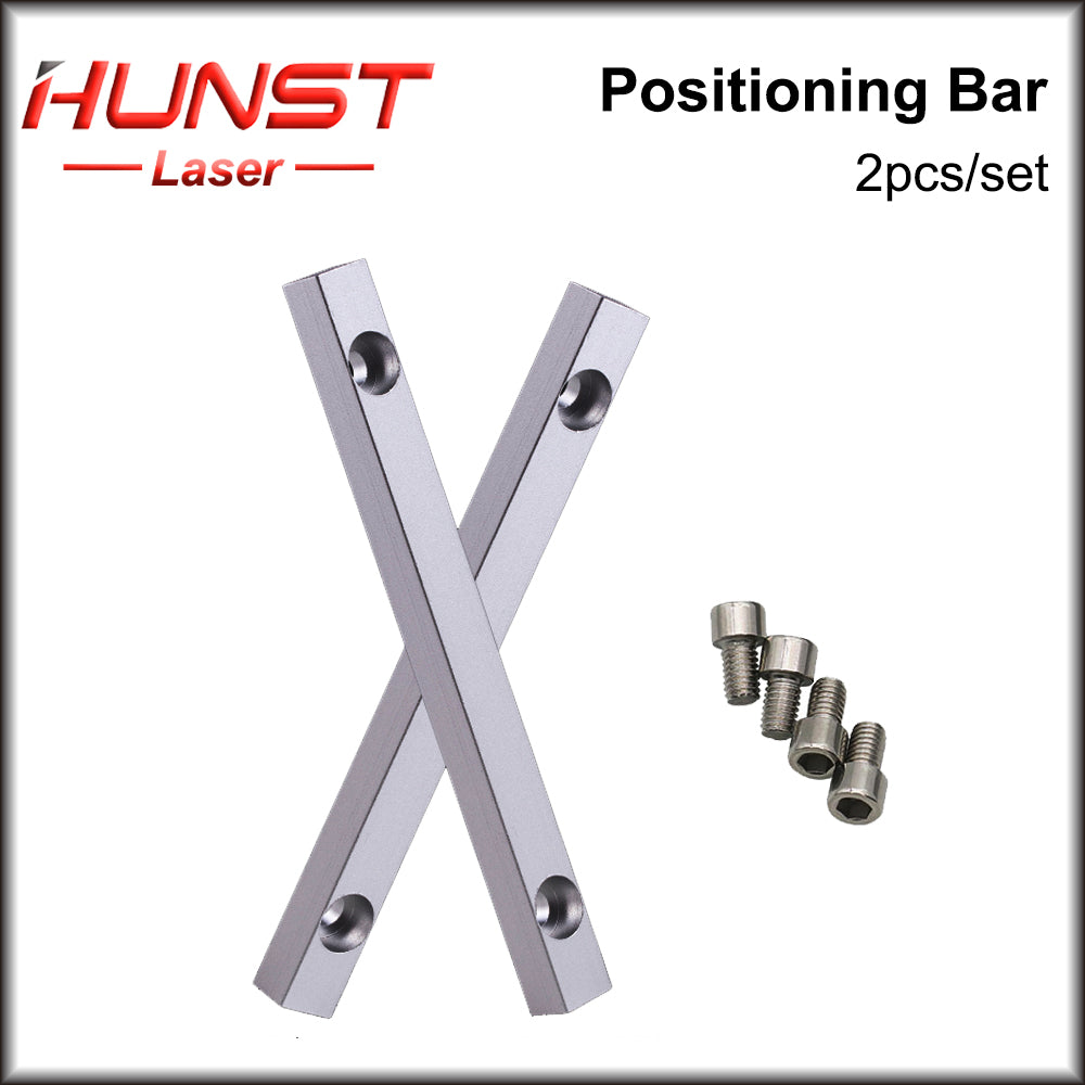 Barra de posicionamento de mesa de trabalho Hunst 2 peças 125 * 12 mm de diâmetro 6 mm + 4 peças de parafuso de posicionamento para máquina de gravação de marcação de fibra e CO2 DIY 