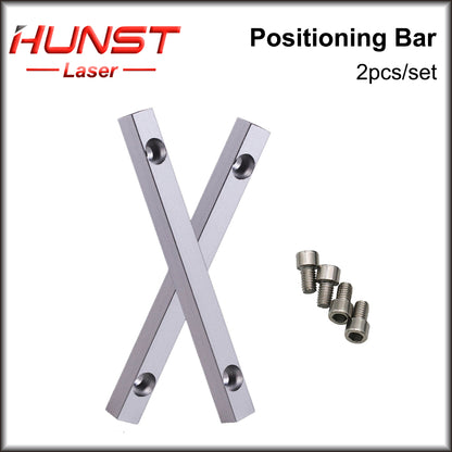Barra de posicionamento de mesa de trabalho Hunst 2 peças 125 * 12 mm de diâmetro 6 mm + 4 peças de parafuso de posicionamento para máquina de gravação de marcação de fibra e CO2 DIY 