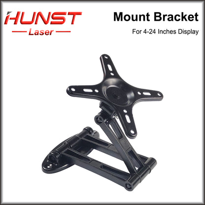 Suporte de montagem de tela de TV Hunst preto 160*160mm para tela de 4 a 24 polegadas (suporte de monitor de máquina de marcação a laser) 