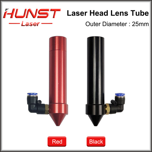 Tubo de lente Hunst Co2 Diâmetro externo 25 mm para lente Dia.20 mm FL 50,8/63,5/101,6 mm para máquina de corte e gravação a laser CO2 