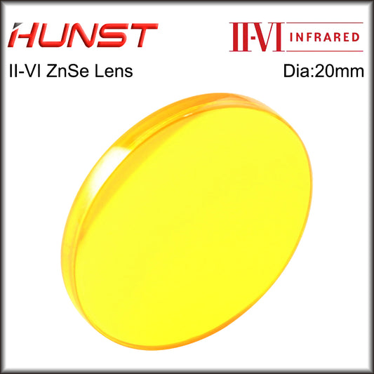 Hunst II-VI ZnSe Focus Lente Diâmetro 20mm FL 50.8mm 63.5mm Lente Laser para Acessórios de Máquina de Corte e Gravação de CO2 