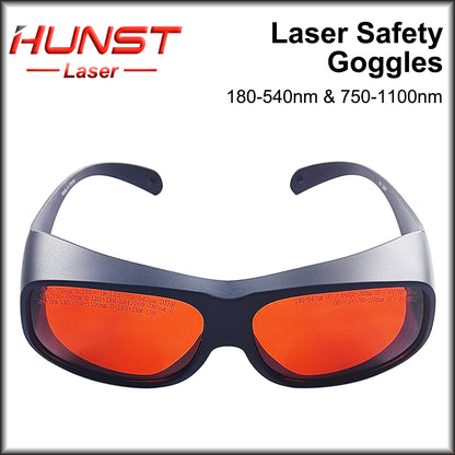 Óculos de proteção para laser HUNST 355 e 532 nm e 1064 nm, proteção contra raios UV e laser verde. 