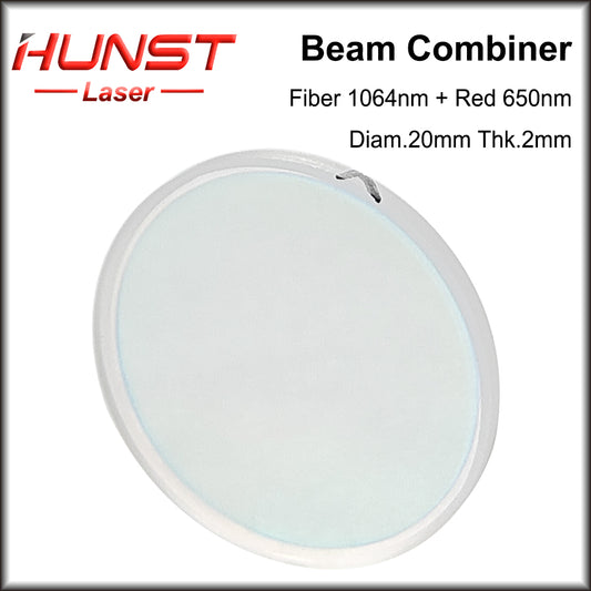 Hunst 1064nm Fiber Laser Beam Combiner Lens Diâmetro 20mm Beam Combinating Lens Red Light para Máquina de Marcação Sistema Óptico