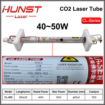 Hunst EFR F2 F4 F6 Co2 Laser Tubo Potência 40~150W Diâmetro 60/80mm Lâmpada Laser Para Co2 Laser Cutter Máquina de Gravação