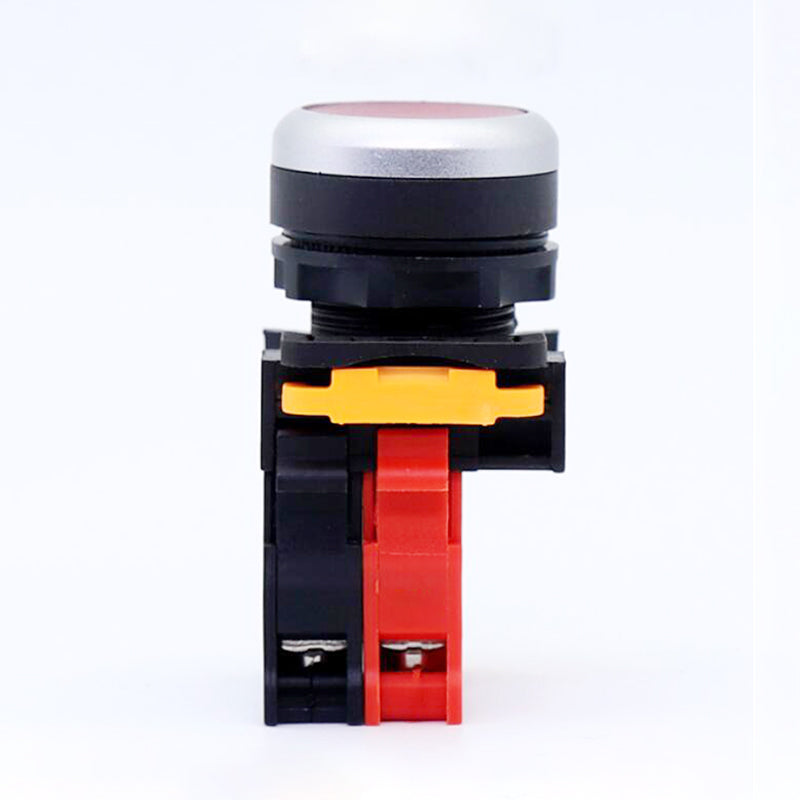 Hunst 22mm Interruptor de botão de pressão de contato de prata de qualidade, para máquina de marcação a laser e máquina de corte e gravação a laser de CO2