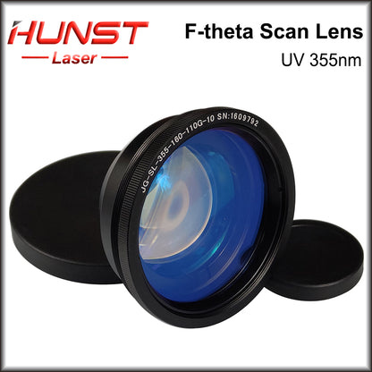 Hunst F-Theta 355nm UV Laser Scan Lente 70*70mm 110*110mm 175*175mm 200x200 300*300mm Espelho de campo para máquina de gravação a laser UV