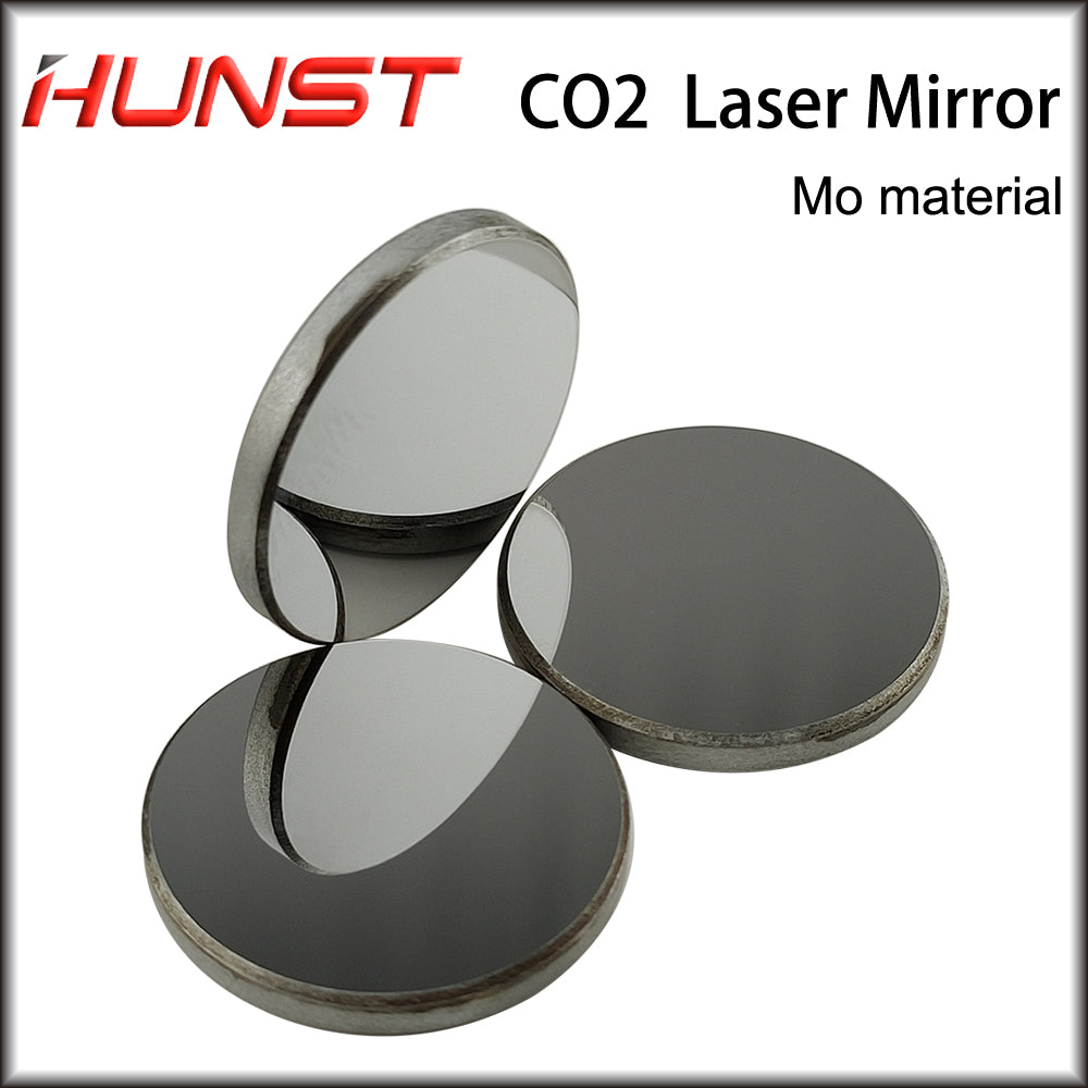 Hunst 3 peças/lote lente reflexiva Mo Laser Mirror Diâmetro 20 25 30mm para 30-200W CO2 Laser Engraving Cutting Machine Peças de reposição 