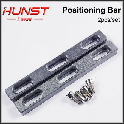 Barra de posicionamento de mesa de trabalho HUNST 2 peças 130 * 16 mm de diâmetro 6 mm + 4 peças de parafuso de posicionamento para máquina de marcação a laser de fibra e CO2 e UV DIY