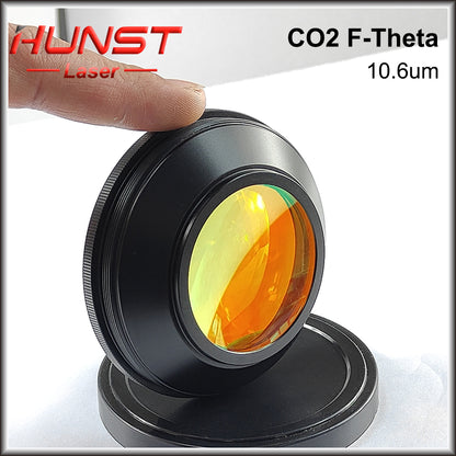 Lente Hunst Co2 F-theta 10,6um 10600nm Comprimento de onda EUA CVD ZnSe M85 Rosca F75-F430 para máquina de marcação e gravação a laser de Co2