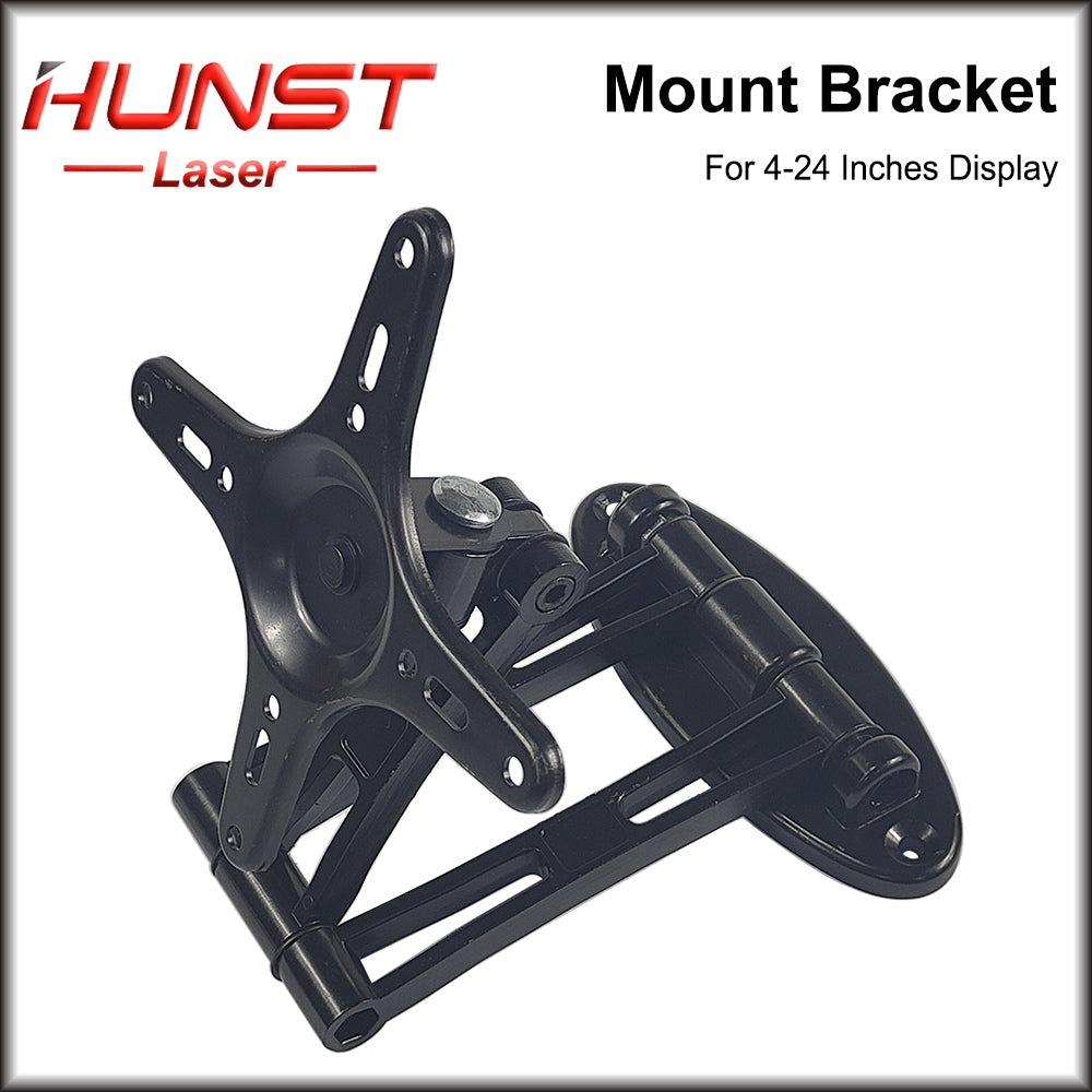 Suporte de montagem de tela de TV Hunst preto 160*160mm para tela de 4 a 24 polegadas (suporte de monitor de máquina de marcação a laser) 