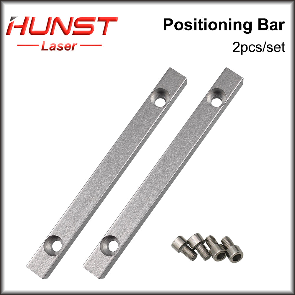 Barra de posicionamento de mesa de trabalho Hunst 2 peças 125 * 12 mm de diâmetro 6 mm + 4 peças de parafuso de posicionamento para máquina de gravação de marcação de fibra e CO2 DIY 