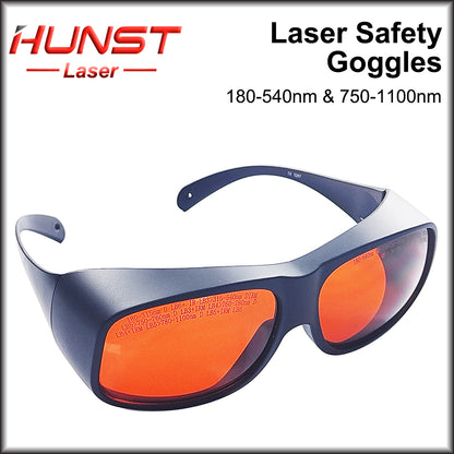Óculos de proteção para laser HUNST 355 e 532 nm e 1064 nm, proteção contra raios UV e laser verde. 