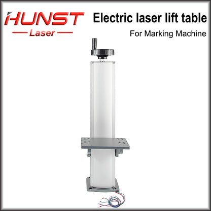 Máquina de marcação a laser Hunst, mesa elevatória automática, suporte de elevação com eixo Z, altura de 500 mm, com controle de motor, mesa elevatória elétrica.