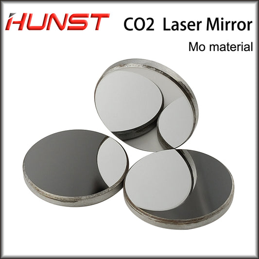 Hunst 3 peças/lote lente reflexiva Mo Laser Mirror Diâmetro 20 25 30mm para 30-200W CO2 Laser Engraving Cutting Machine Peças de reposição 