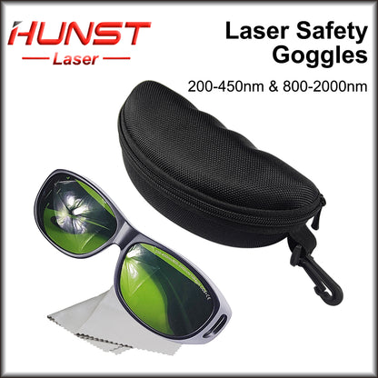 Hunst Laser Safety Goggles Óculos de proteção Escudo de proteção Óculos 200-450nm 800nm-2000nm para YAG Fiber UV Laser