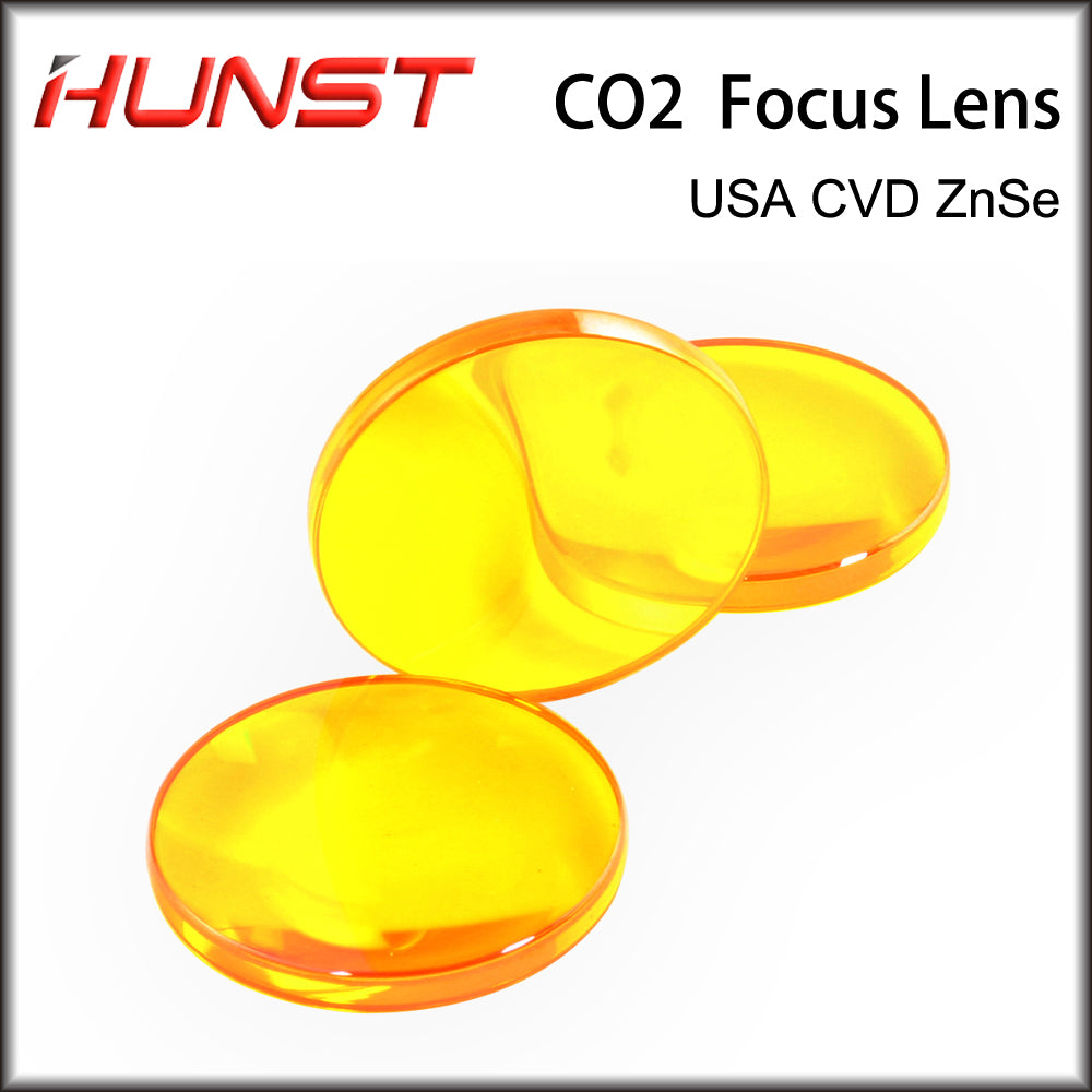 Hunst CO2 Laser Lens EUA ZnSe Mirro Dia 12 18 19 20 25mm Foco 38.1 50.8 63.5mm Para Máquina de Corte e Gravação a Laser Peças de Reposição