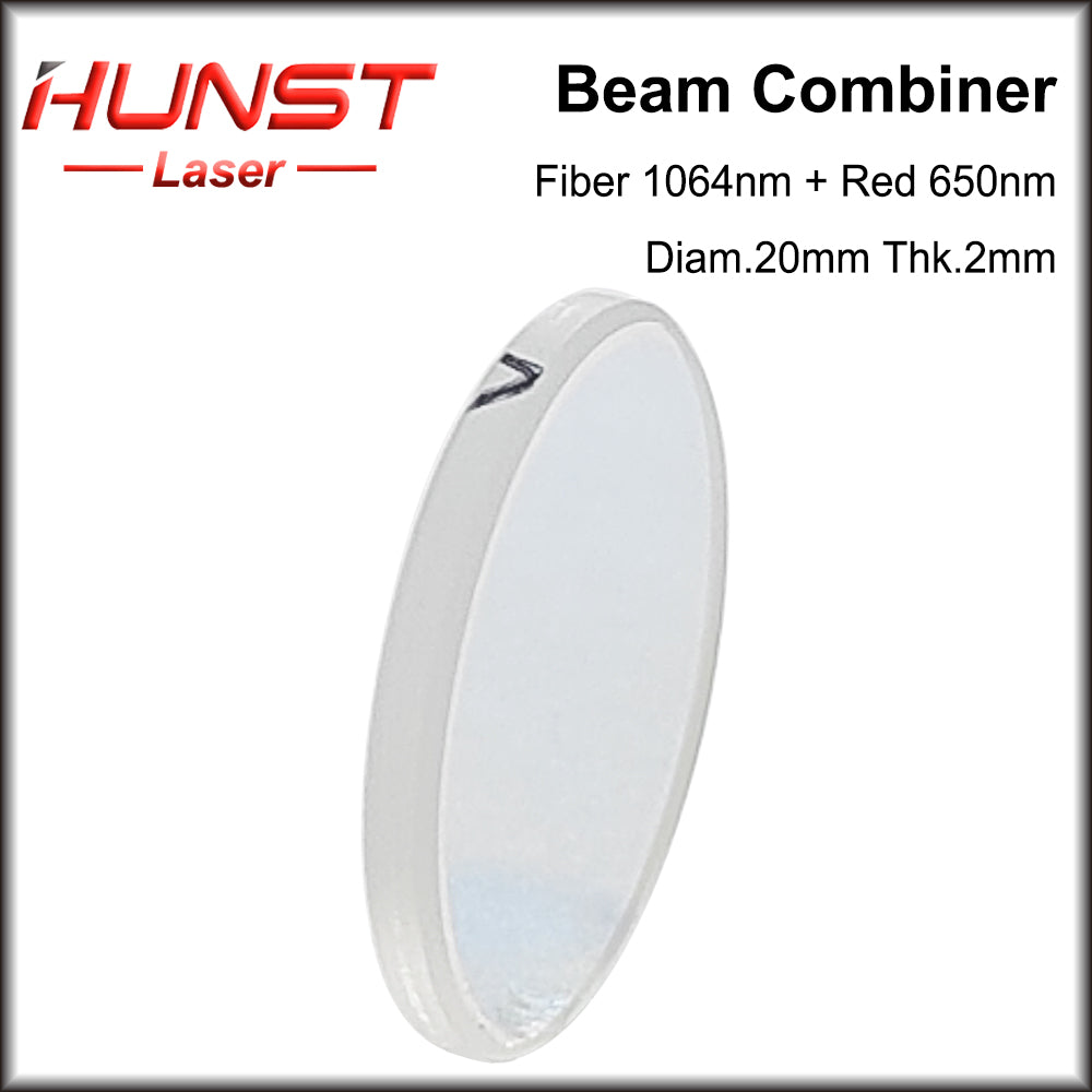 Hunst 1064nm Fiber Laser Beam Combiner Lens Diâmetro 20mm Beam Combinating Lens Red Light para Máquina de Marcação Sistema Óptico