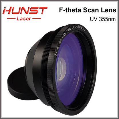 Hunst F-Theta 355nm UV Laser Scan Lente 70*70mm 110*110mm 175*175mm 200x200 300*300mm Espelho de campo para máquina de gravação a laser UV