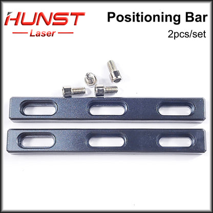 Barra de posicionamento de mesa de trabalho HUNST 2 peças 130 * 16 mm de diâmetro 6 mm + 4 peças de parafuso de posicionamento para máquina de marcação a laser de fibra e CO2 e UV DIY