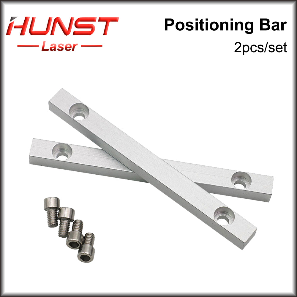 Barra de posicionamento de mesa de trabalho Hunst 2 peças 125 * 12 mm de diâmetro 6 mm + 4 peças de parafuso de posicionamento para máquina de gravação de marcação de fibra e CO2 DIY 