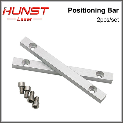Barra de posicionamento de mesa de trabalho Hunst 2 peças 125 * 12 mm de diâmetro 6 mm + 4 peças de parafuso de posicionamento para máquina de gravação de marcação de fibra e CO2 DIY 