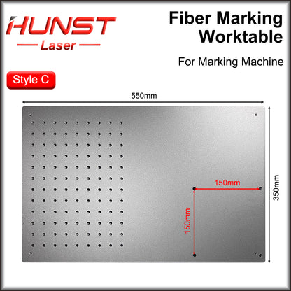 Hunst Fiber UV CO2 Marcação Mesa de Trabalho Plataforma de Trabalho de Alumínio 320*280 e 350*550 para Máquina de Marcação a Laser DIY 