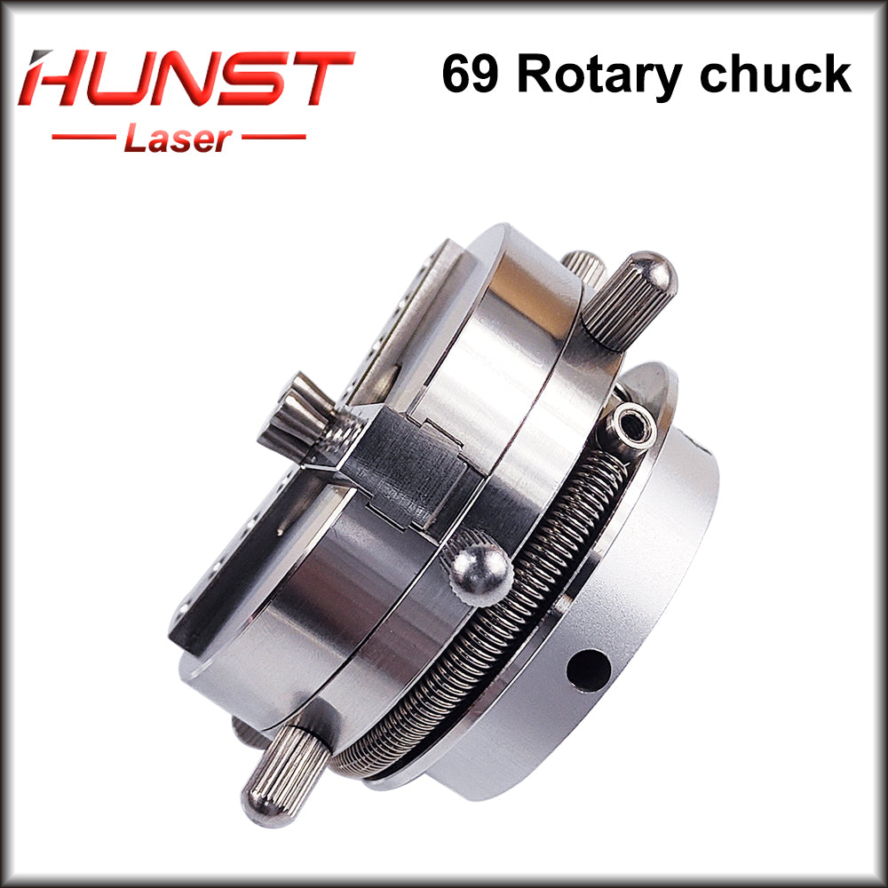 Hunst D69 Acessório rotativo com trava automática, roteador CNC, máquina de marcação a laser, mandril de eixo rotativo para gravação de joias, pulseiras e anéis.