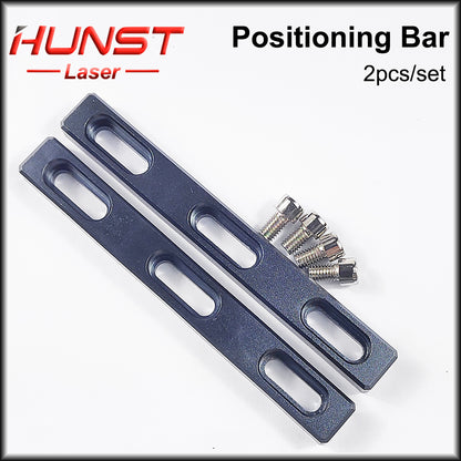 Barra de posicionamento de mesa de trabalho HUNST 2 peças 130 * 16 mm de diâmetro 6 mm + 4 peças de parafuso de posicionamento para máquina de marcação a laser de fibra e CO2 e UV DIY