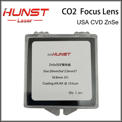 Hunst CO2 Laser Lens EUA ZnSe Mirro Dia 12 18 19 20 25mm Foco 38.1 50.8 63.5mm Para Máquina de Corte e Gravação a Laser Peças de Reposição