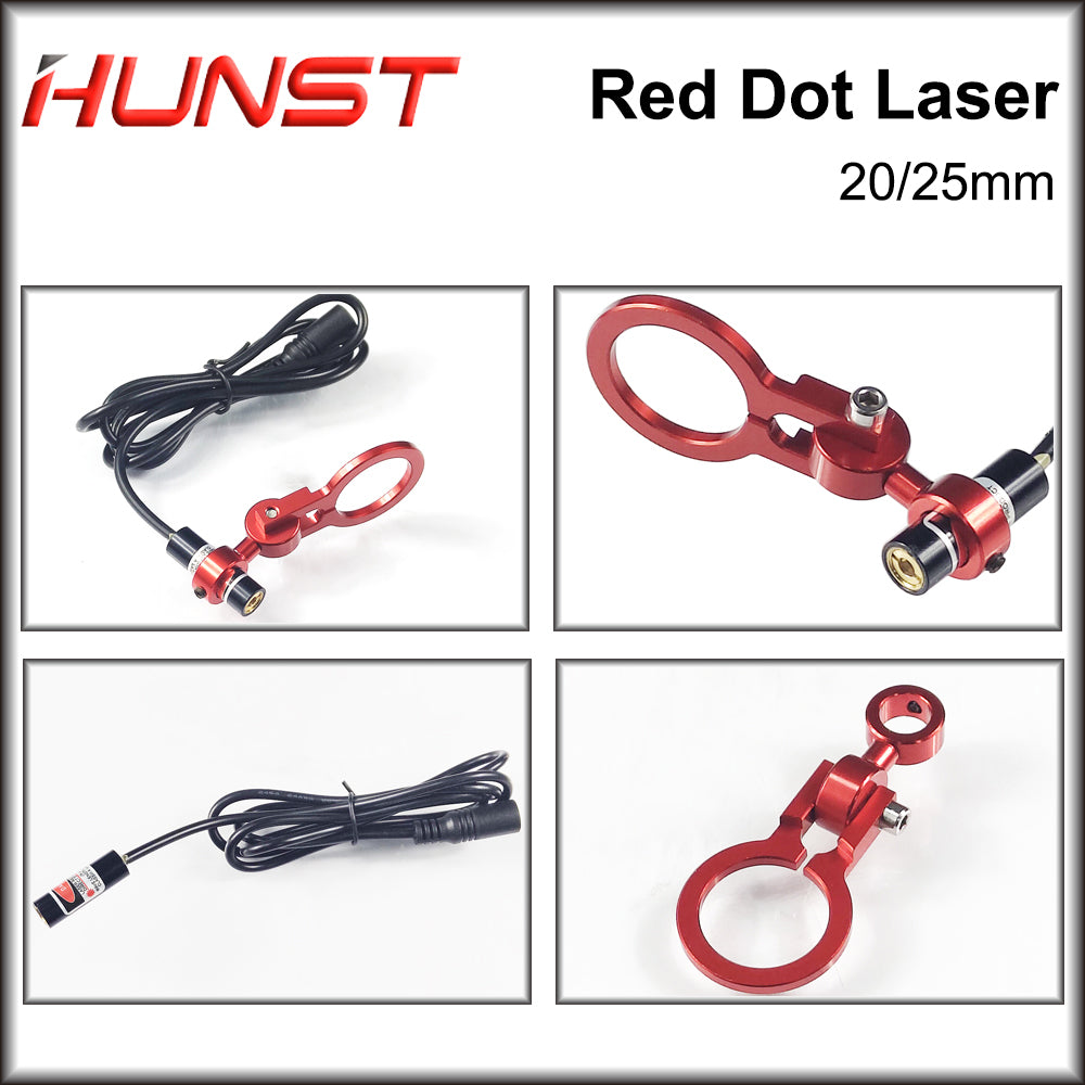 Hunst Red Dot Set Posicionamento Diodo Módulo Laser Gravador Dia:20/25mm DC 5V Para DIY Co2 Laser Head 