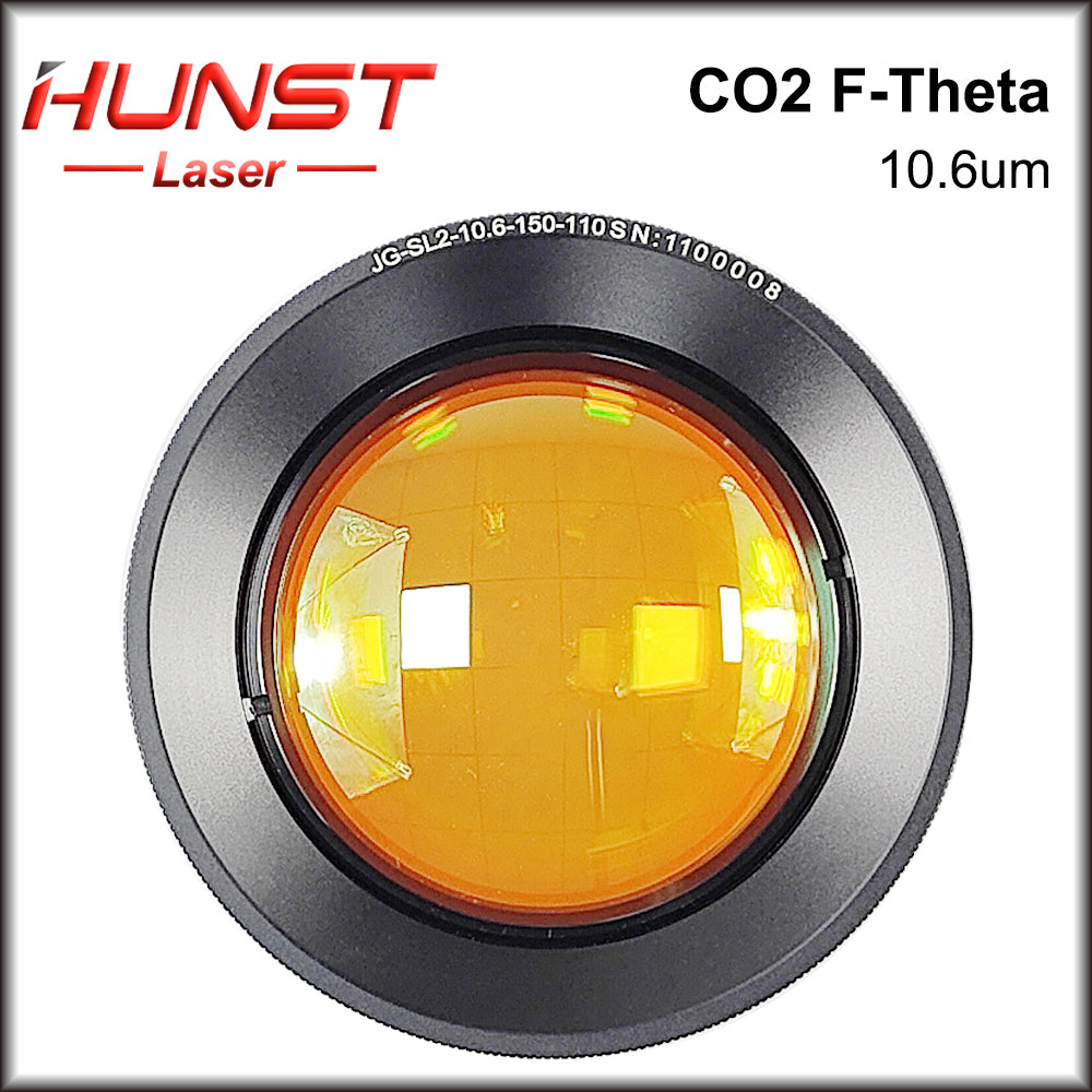 Lente Hunst Co2 F-theta 10,6um 10600nm Comprimento de onda EUA CVD ZnSe M85 Rosca F75-F430 para máquina de marcação e gravação a laser de Co2