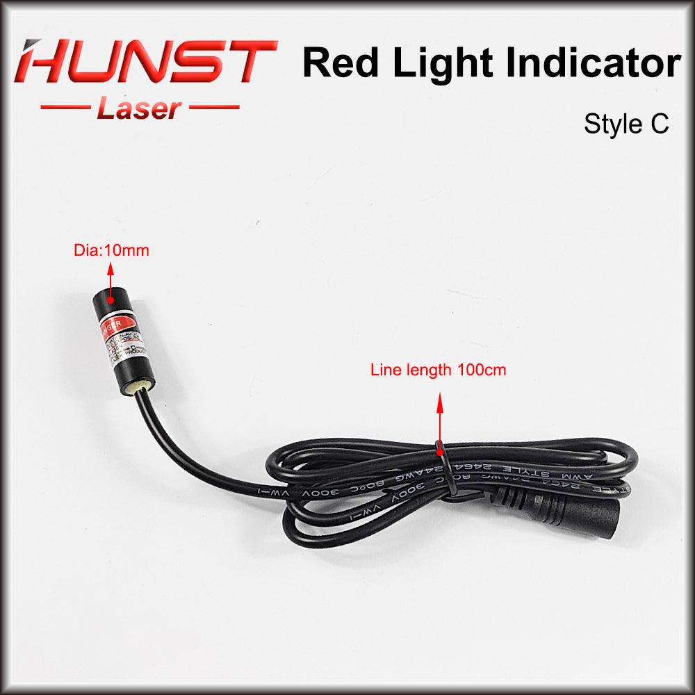 HUNST Red Dotted Beam Light 650nm 5V Infravermelho Módulo Laser Ajustável Localizador + Adaptador para Máquina de Marcação ou Corte de Fibra 