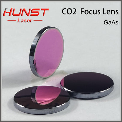 Hunst GaAs Focus Lens Dia. 18/19.05 /20/25mm FL 50.8 63.5 101.6mm Alta qualidade para máquina de corte e gravação a laser de CO2 