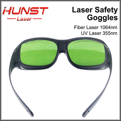 Hunst 1064nm UV355 Laser Óculos de Segurança Escudo Proteção Óculos 180-420nm 750nm-1100nm Para YAG Fibra Lase