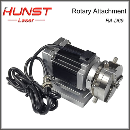 Hunst D69 CNC Router Máquina de marcação a laser Mandril de eixo rotativo para anel Pulseira Jóias Gravação Auto Lock Acessório rotativo