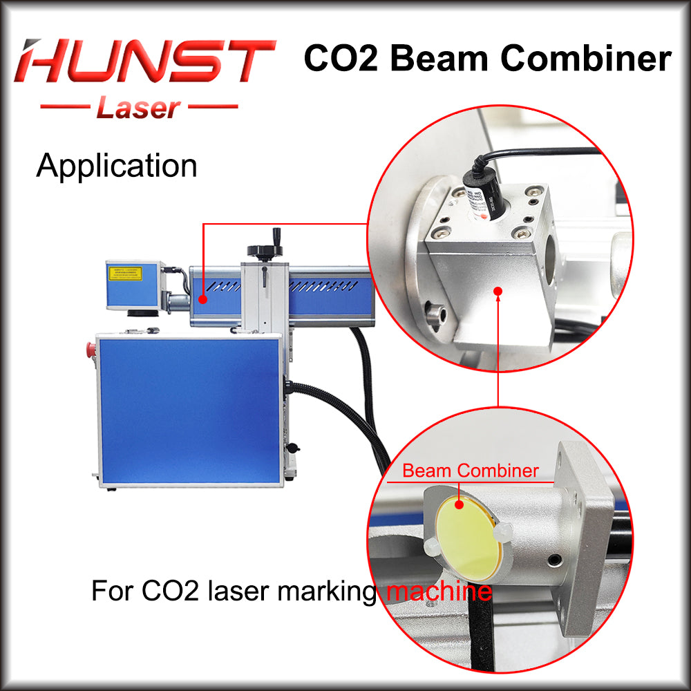 Hunst 10.6um Laser Beam Combiner Lens Diâmetro 20mm 25mm para CO2 Máquina de Corte de Gravação e Máquina de Marcação a Laser