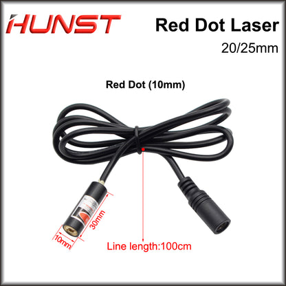 Hunst Red Dot Set Posicionamento Diodo Módulo Laser Gravador Dia:20/25mm DC 5V Para DIY Co2 Laser Head 