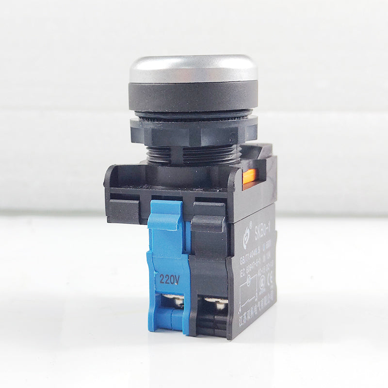 Hunst 22mm Interruptor de botão de pressão de contato de prata de qualidade, para máquina de marcação a laser e máquina de corte e gravação a laser de CO2