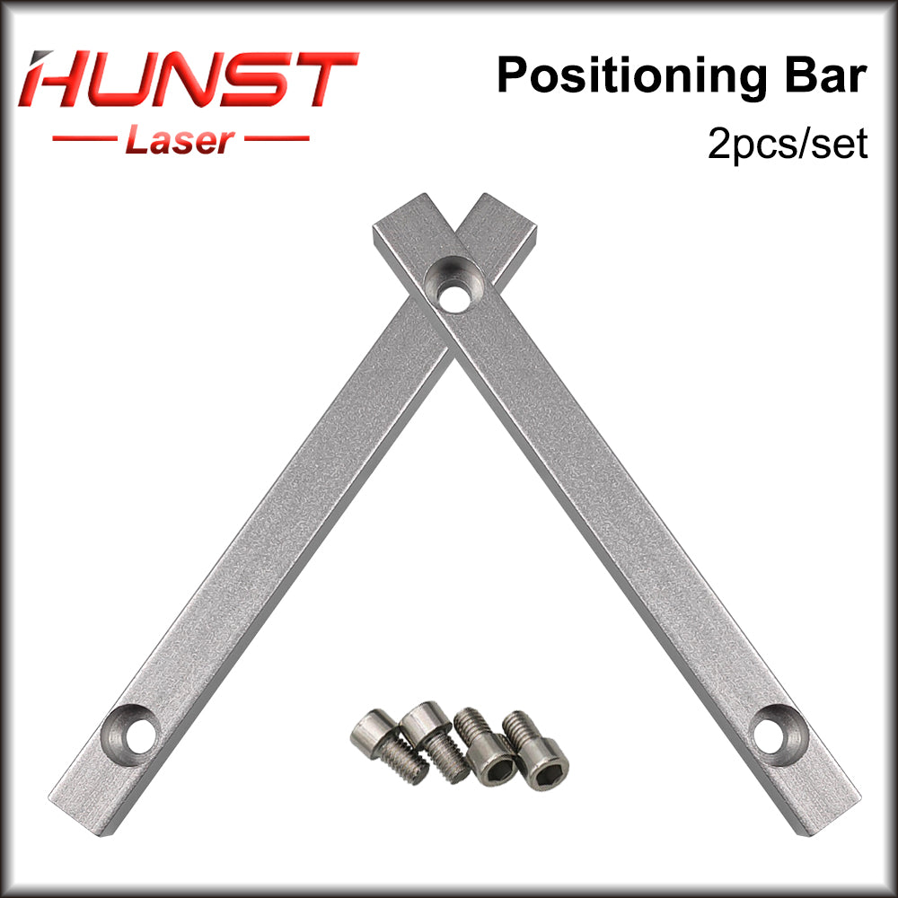 Barra de posicionamento de mesa de trabalho Hunst 2 peças 125 * 12 mm de diâmetro 6 mm + 4 peças de parafuso de posicionamento para máquina de gravação de marcação de fibra e CO2 DIY 